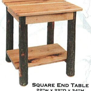 Hickory End Table Square