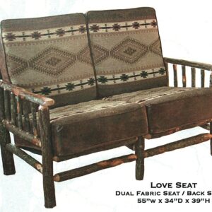 Rustic Hickory Love Seat