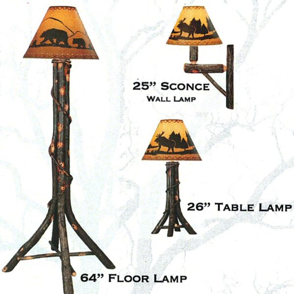 Rustic Hickory lamps