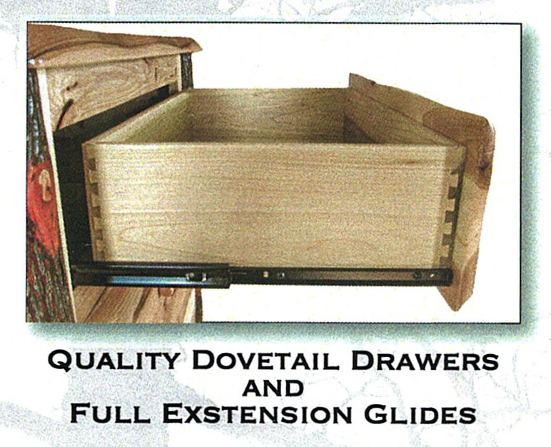 Hickory dovetail drawer detail